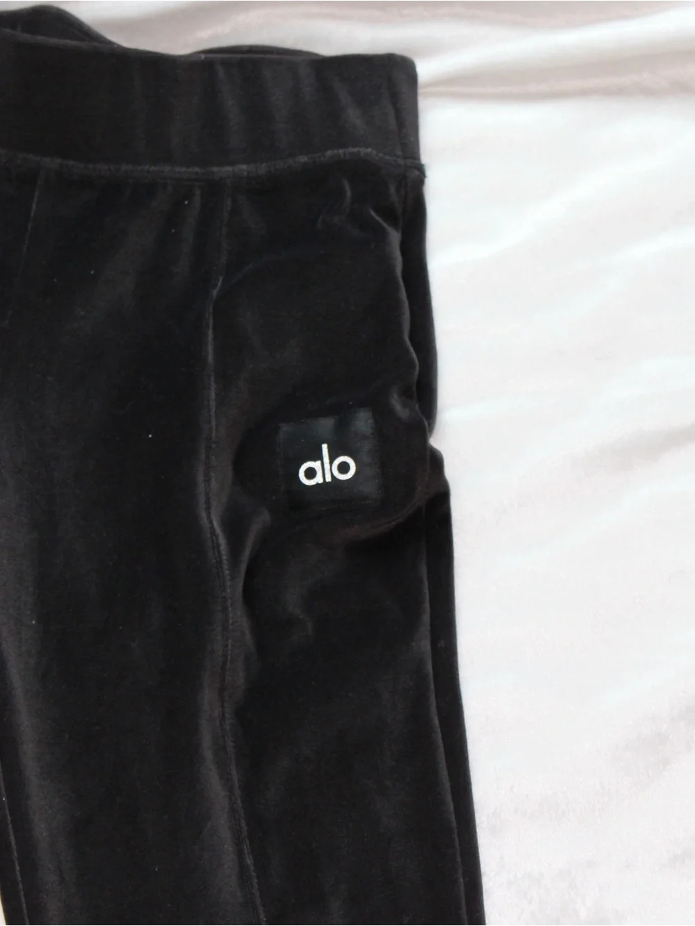 Alo Black Velvet Leggings